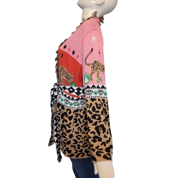 Hayley Menzies Leopardess Cardigan, VGUC, Size L - Picture 5 of 9